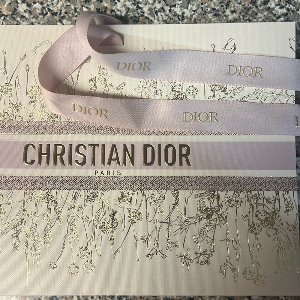 Christian Dior Tote gift bag luxury perfect brand new pink glitter handles